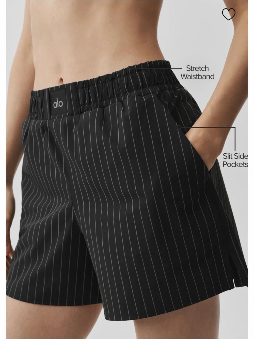 NWT ALO Black Pinstripe Daylight Boxer Shorts